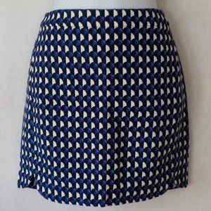J. Crew skirt sz 2 mini straight EUC B/W blue